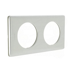[31627] CELIANE _PLAQUE 2 POSTES METAL ALUMINIUM