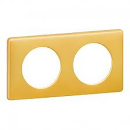 [31628] CELIANE _PLAQUE 2 POSTES METAL LAITON