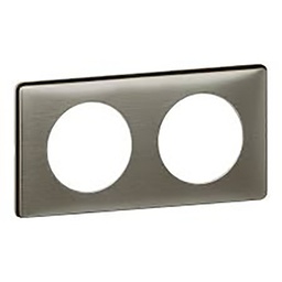 [31629] CELIANE _PLAQUE 2 POSTES METAL TUNGSTENE