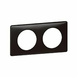 [31630] CELIANE _PLAQUE 2 POSTES METAL CARBONE