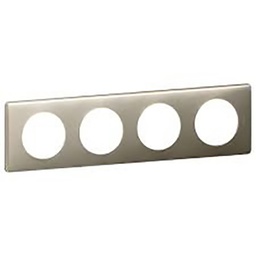 [31635] CELIANE _PLAQUE 4 POSTES METAL TITANE