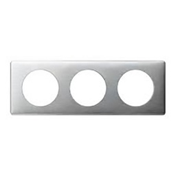 [31637] CELIANE _PLAQUE 3 POSTES METAL ALUMINIUM