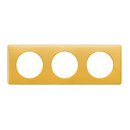 [31638] CELIANE _PLAQUE 3 POSTES METAL LAITON