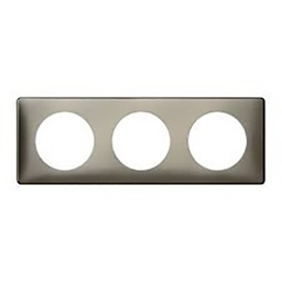 [31639] CELIANE _PLAQUE 3 POSTES METAL TUNGSTENE