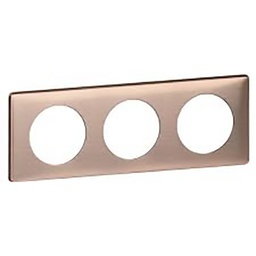 [31641] CELIANE _PLAQUE 3 POSTES METAL COPEER