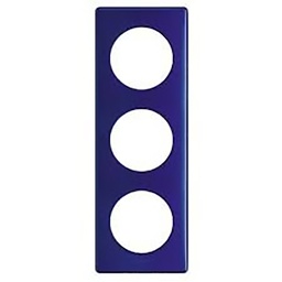 [31642] CELIANE _PLAQUE 3 POSTES METAL NUIT D'ENCRE