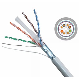 [31913] CABLE RESEAU VCOM FTP CAT6 4 PAIRE BLINDE SOUPLE/METRES NC624