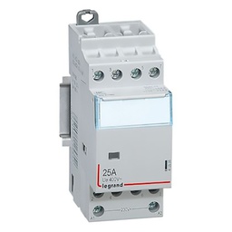 [34836] CONTACTEUR MODULAIRE MANUEL 25A 400V 4F/230V 2MOD BORNES VIS 412535 LEGRAND