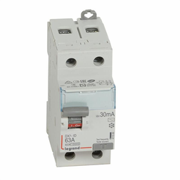 [35102] INTERRUPTEUR DIFFERENTIEL MODULAIRE 2P 63A 30MA AC 2MOD VIS/VIS 411506 LEGRAND