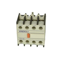 [35240] RELAIS CONTACT AUXILIAIRE 2NO/2NF POUR CONTACTEUR CJX2 9 A 95A IEC947-4-1 ANDELI F422