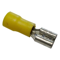 [32148] 10 COSSES JAUNE CLIPS FEMELLE 6,3 MM