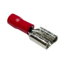 [32149] 10 COSSES ROUGES CLIPS FEMELLE 6,3 MM