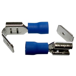 [32150] 10 COSSES BLEU CLIPS MIXTE MALE FEMELLE 6,3 MM