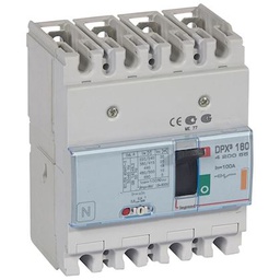 [32317] DISJONCTEUR COMPACT DPX160 4P C100A REGLABLE 0,8 A 1IN 25KA 420055 LEGRAND