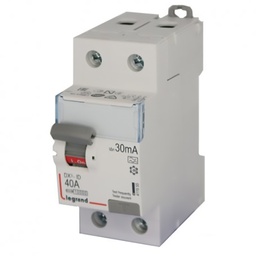 [35095] INTERRUPTEUR DIFFERENTIEL MODULAIRE 2P 40A 30MA A 2MOD VIS/VIS 411555 LEGRAND