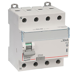 [32331] INTERRUPTEUR DIFFERENTIEL MODULAIRE 4P 25A 30MA AC 4MOD VIS/VIS 411660 LEGRAND