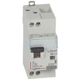 [32338] DISJONCTEUR DIFFERENTIEL MODULAIRE P+N C32 30MA AC 4500/6KA 2MOD VIS 410708 LEGRAND