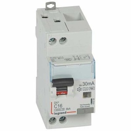 [32339] DISJONCTEUR DIFFERENTIEL MODULAIRE P+N C16 30MA HPI 4500/6KA 2MOD VIS/VIS 410753 LEGRAND