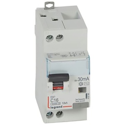 [32340] DISJONCTEUR DIFFERENTIEL MODULAIRE P+N C16 30MA AC 6000/10KA 2MOD VIS/VIS 410785 LEGRAND