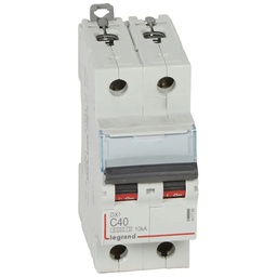 [32354] DISJONCTEUR MODULAIRE 2P C40 6000/10KA 1MOD VIS/VIS 407788 LEGRAND