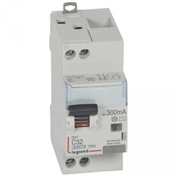 [34887] DISJONCTEUR DIFFERENTIEL MODULAIRE P+N C32 300MA AC 6000/10KA 2MOD VIS/VIS 410816 LEGRAND