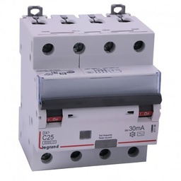 [32368] DISJONCTEUR DIFFERENTIEL MODULAIRE 4P C25 300MA AC 6000/10KA 4MOD VIS/VIS 411207 LEGRAND