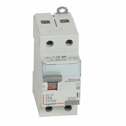 [32370] INTERRUPTEUR DIFFERENTIEL MODULAIRE 2P 25A 300MA AC 2MOD VIS/VIS 411524 LEGRAND
