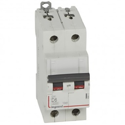 [34906] DISJONCTEUR MODULAIRE 2P D6 6000/10KA 2MOD VIS/VIS 408012 LEGRAND