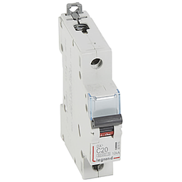 [32390] DISJONCTEUR MODULAIRE 1P C20 6000/10KA 1MOD VIS/VIS 407655 LEGRAND