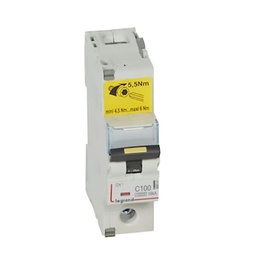 [32395] DISJONCTEUR MODULAIRE 1P C100 6000/10KA 1,5MOD VIS/VIS 409141 LEGRAND