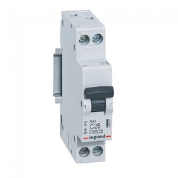 [32402] DISJONCTEUR MODULAIRE P+N C25 3KA 1MOD VIS VIS 419501 LEGRAND