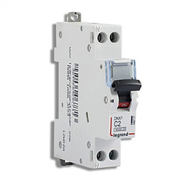 [32424] DISJONCTEUR MODULAIRE P+N C2 4500 A 1MOD VIS/VIS 6012 LEGRAND