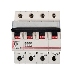 [32445] DISJONCTEUR MODULAIRE 4P C10 6000/10KA 4MOD VIS/VIS 6561 LEGRAND