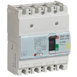 [32455] DISJONCTEUR COMPACT DPX125 4P C100A REGLABLE 0,8 A 1IN 16KA 025028 LEGRAND