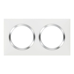 [32568] APPAREILLAGE PLAQUE 2POSTES BLANC DOOXIE LEGRAND