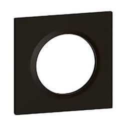 [32582] PLAQUE CARREE DOOXIE 1 POSTE FINITION NOIR VELOURS