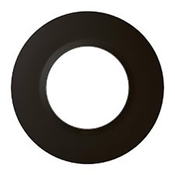 [32588] PLAQUE DE FINITION RONDE DOOXIE 1 POSTE FINITION NOIR VELOURS