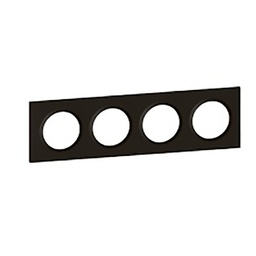 [32607] PLAQUE CARREE DOOXIE 4 POSTES FINITION NOIR VELOURS