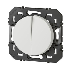[32629] POUSSOIR DOUBLE DOOXIE 6A 250V FINITION BLANC
