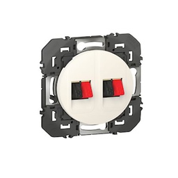 [32649] PRISE HAUT-PARLEUR DOUBLE DOOXIE FINITION BLANC