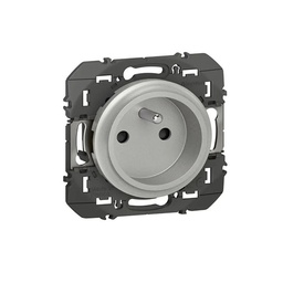 [32660] PRISE DE COURANT EASYRENO 2P+T FAIBLE PROFONDEUR DOOXIE 16A FINITION ALU