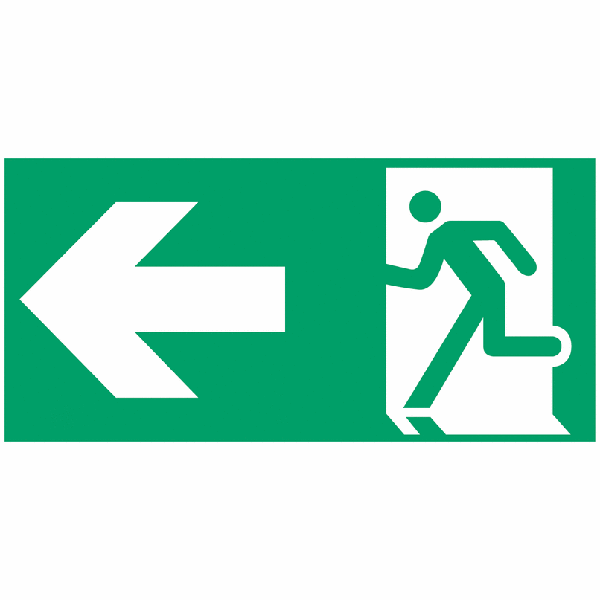 [30402] ETIQUETTE BAES PICTOGRAMME FLECHE GAUCHE 225X110MM