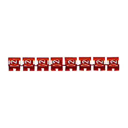 [32769] MEMOCAB REPERE CHIFFRES SUR FOND ROUGE N 2
