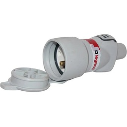 [32890] FICHE FEMELLE AVEC TERRE PLASTIQUE AVEC VOLET DE PROTECTION PLEXO - 16A - IP44