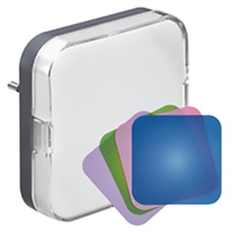 [32896] FICHE VEILLEUSE A LED - AVEC DETECTEUR CREPUSCULAIRE ET STICKERS