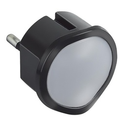 [32897] FICHE VEILLEUSE CREPUSCULAIRE A LED - 2P - 10A - NOIR