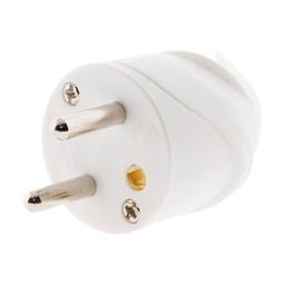 [32900] FICHE MALE COUDEE 16A 2 POLES+ TERRE BLANC
