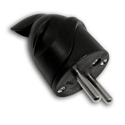 [32901] FICHE MALE COUDEE 16A 2 POLES+ TERRE NOIR