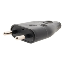 [32906] FICHE MALE 2 POLES 6A NOIR
