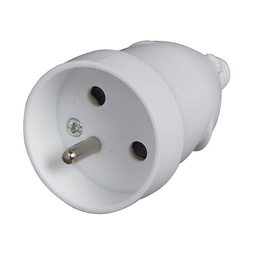 [32913] FICHE FEMELLE 16A 2 POLES+ TERRE - BLANC